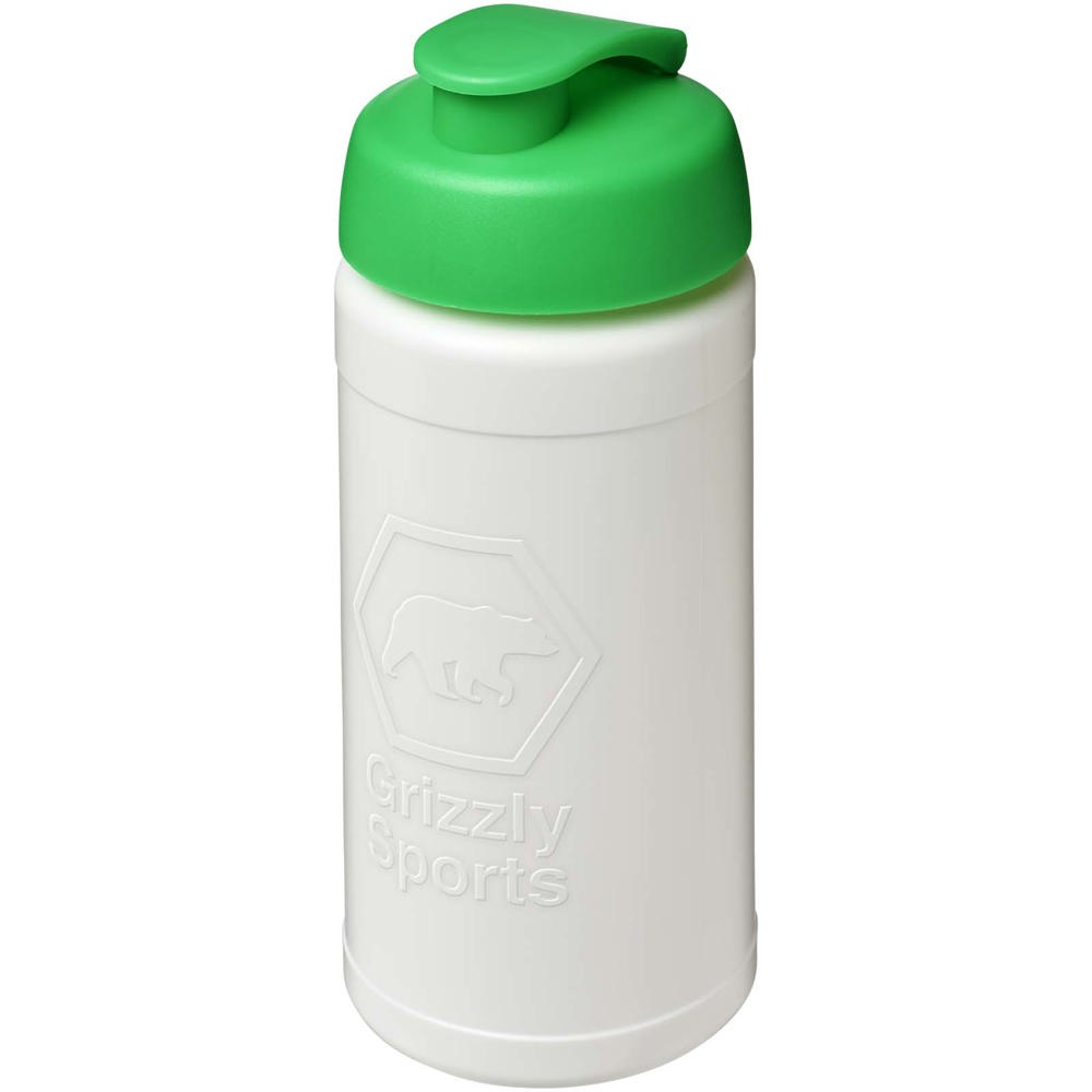 Baseline Rise 500 ml drinkfles met klapdeksel - bedrukt of onbedrukt verkrijgbaar - Wit, Groen