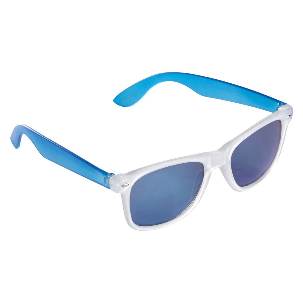 Zonnebril Bradley UV400 - bedrukt of onbedrukt verkrijgbaar - Transparant / Blauw