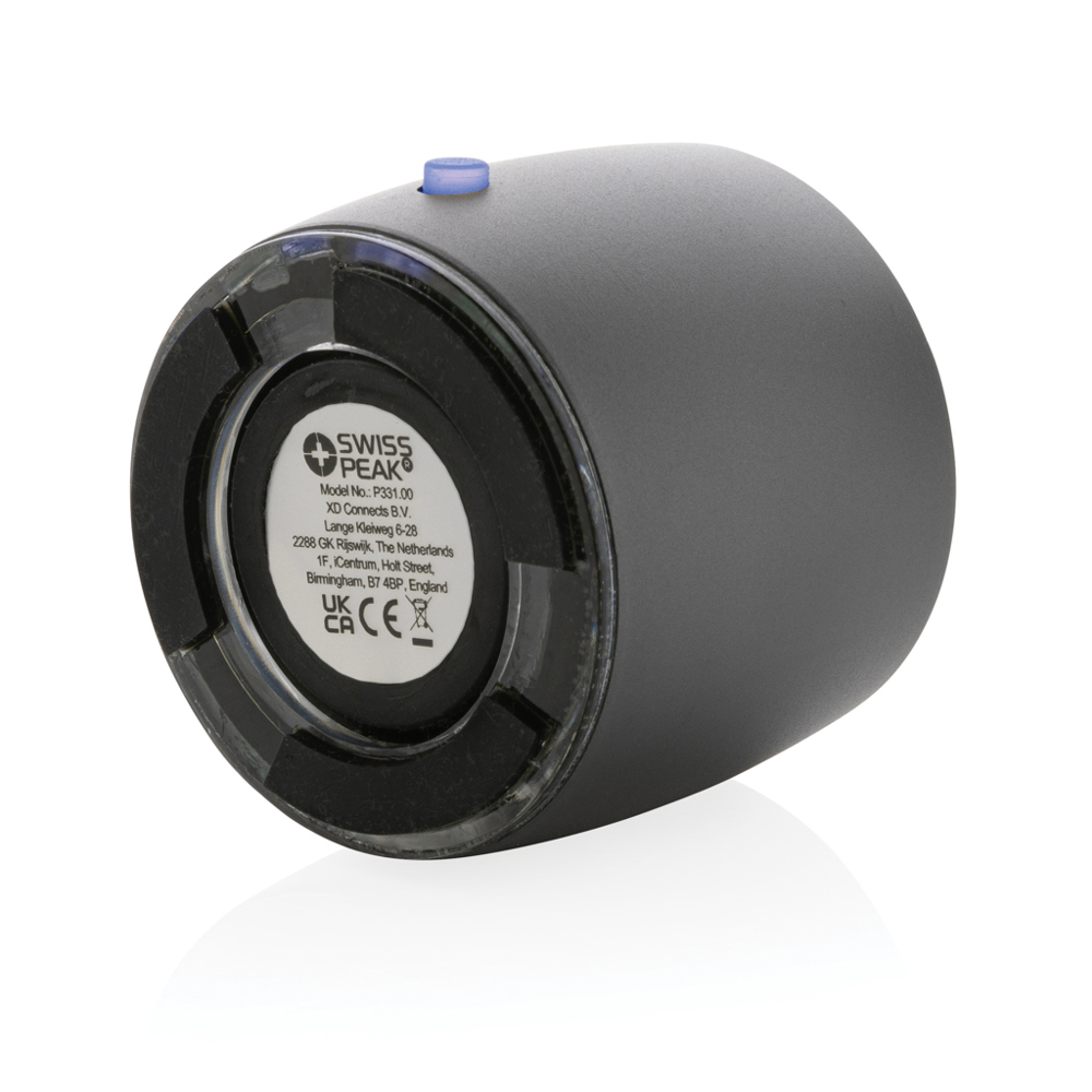 Swiss Peak RCS gerecycled aluminium 3W bass speaker