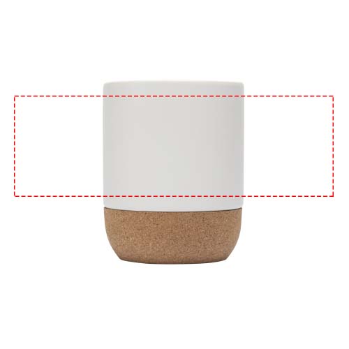 Billie 300 ml mok voor sublimatie van keramiek met kurkdetails