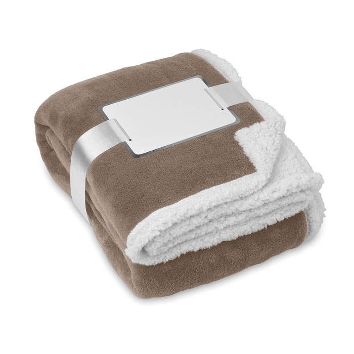 ZERMATT - Dekens, koraal fleece/sherpa - kopen of bedrukken - khaki