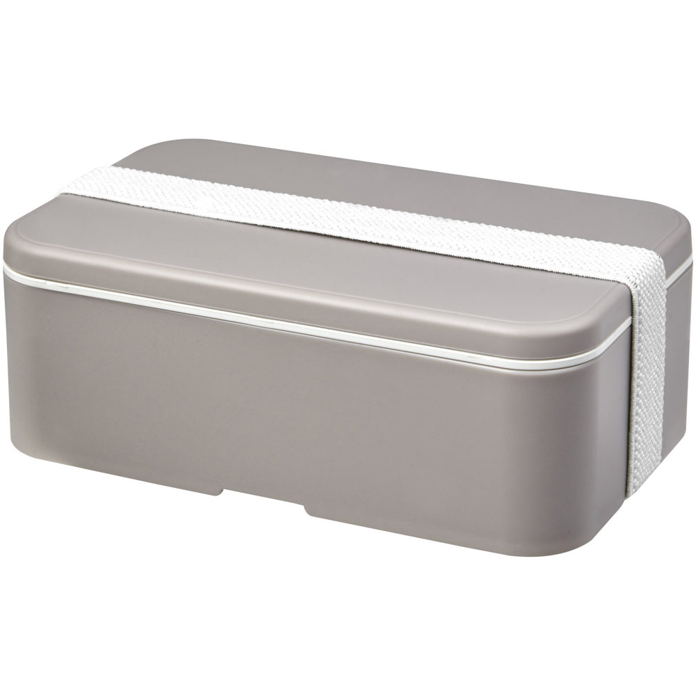 MIYO Renew 700 ml enkellaagse lunchbox - met logo of onbedrukt bestellen - Kiezelgrijs, Wit