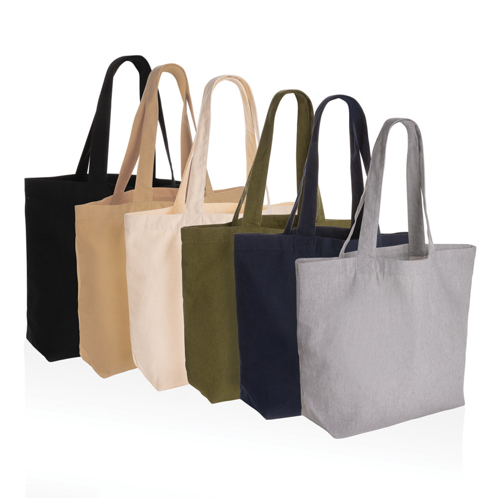 Impact Aware™ re-canvas shopper met vakje 240gsm ongeverfd - met logo of onbedrukt bestellen