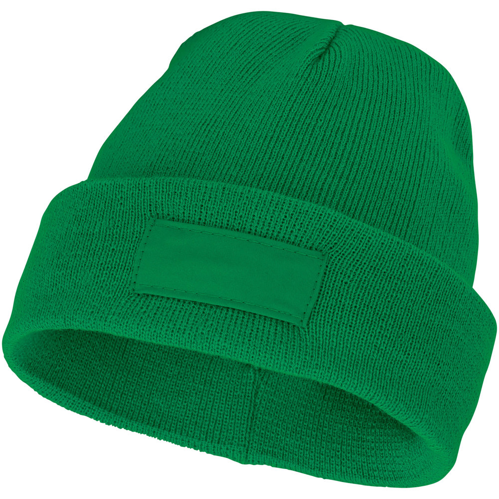 Boreas beanie met patch - met logo of onbedrukt bestellen - Varen groen