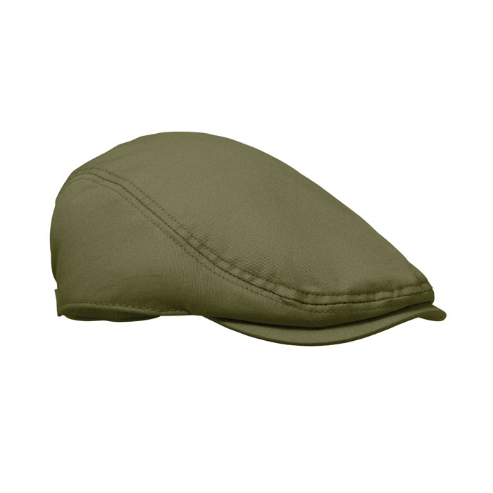 FLAT PEAK - Newsboy platte pet 235g/m² - bedrukt of onbedrukt verkrijgbaar - Legergroen