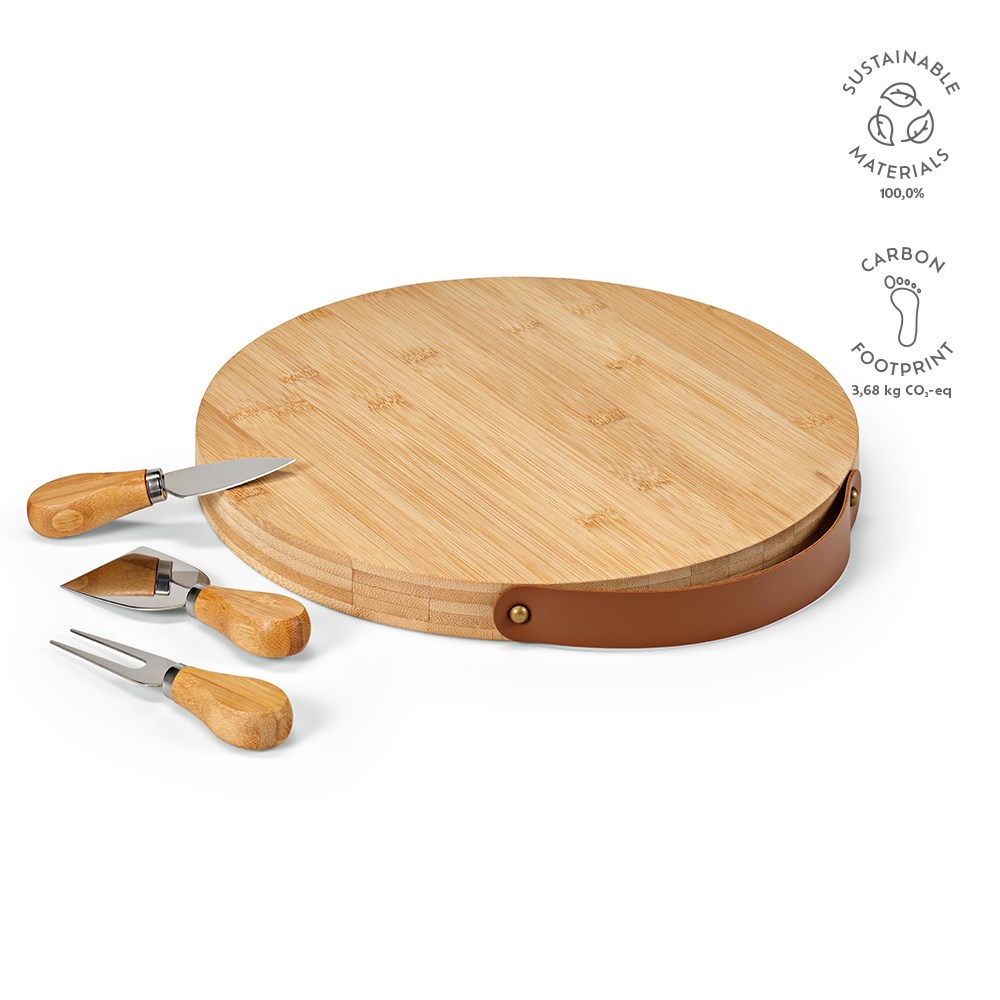 Duchamp Bamboeplank 4 stuks - Natuurlijk - voor bedrijven en relatiegeschenken