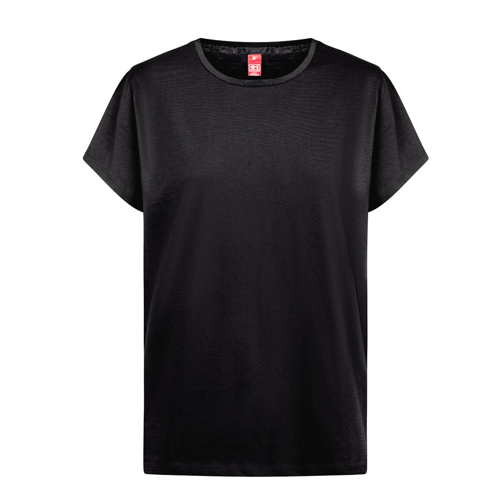 THC SOFIA REGULAR. Dames-T-shirt (normaal model) - voor bedrijven en relatiegeschenken - zwart