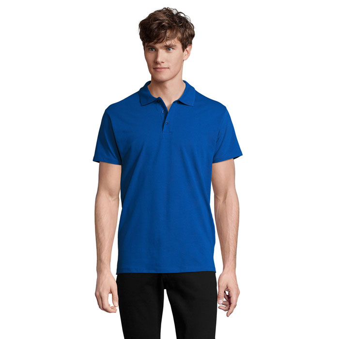 SPRING II - SPRING II HEREN Polo 210g - met logo of onbedrukt bestellen - Koningsblauw