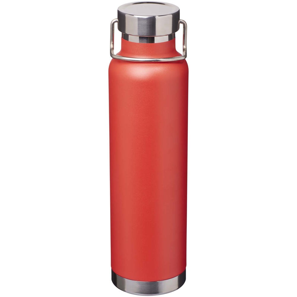 Thor 650 ml RCS gecertificeerde gerecyclede roestvrijstalen koperen vacuüm geïsoleerde waterfles - voor - Rood