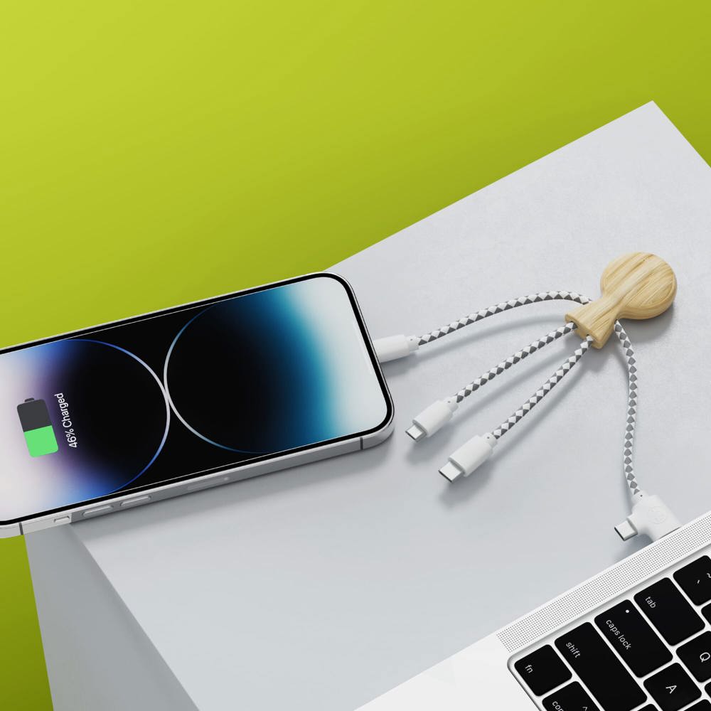 Xoopar Mr. Bio Bamboo Charging Cable