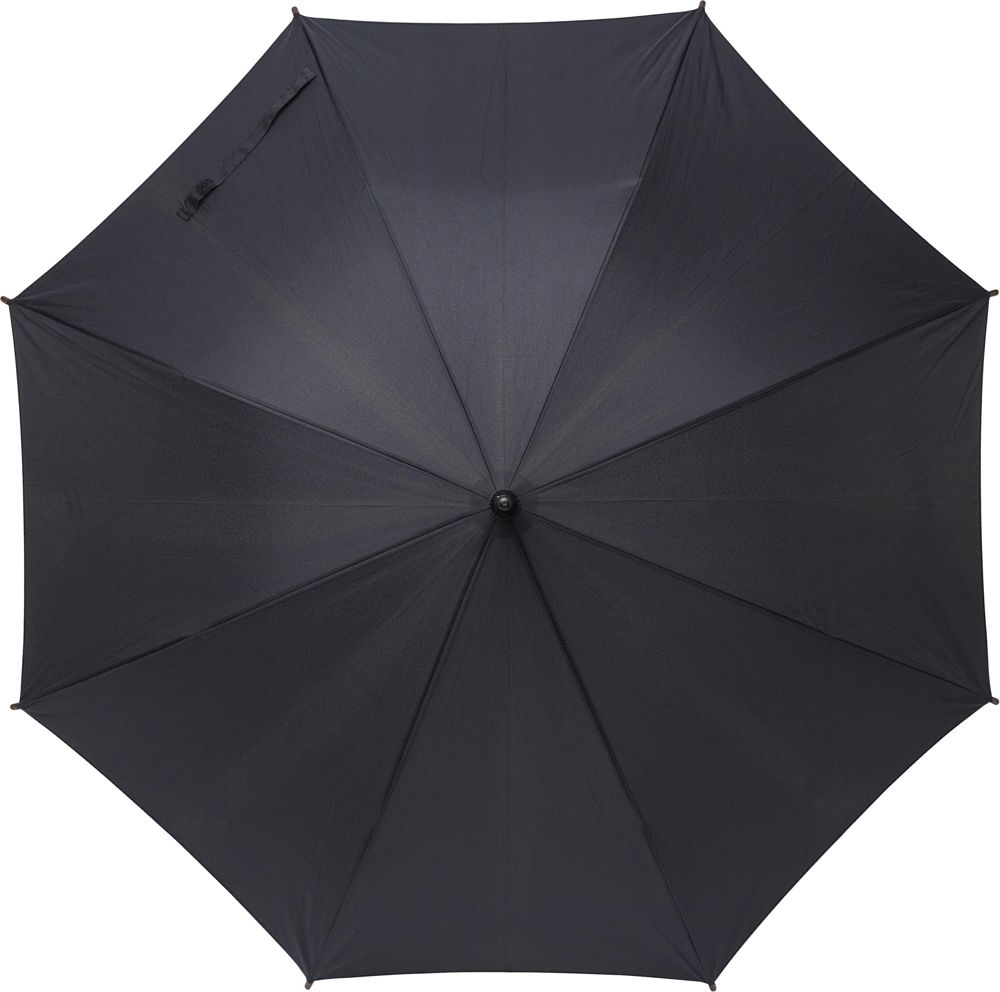rPET polyester (170T) paraplu Barry - voor bedrijven en relatiegeschenken - Zwart