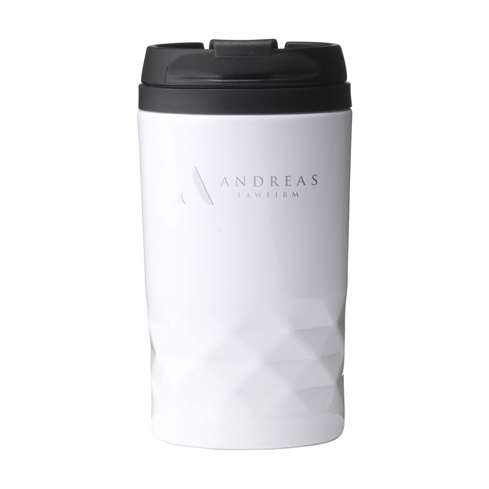 Graphic Mini Mug RCS Recycled Steel 250 ml thermosbeker - bedrukt of onbedrukt verkrijgbaar - Wit