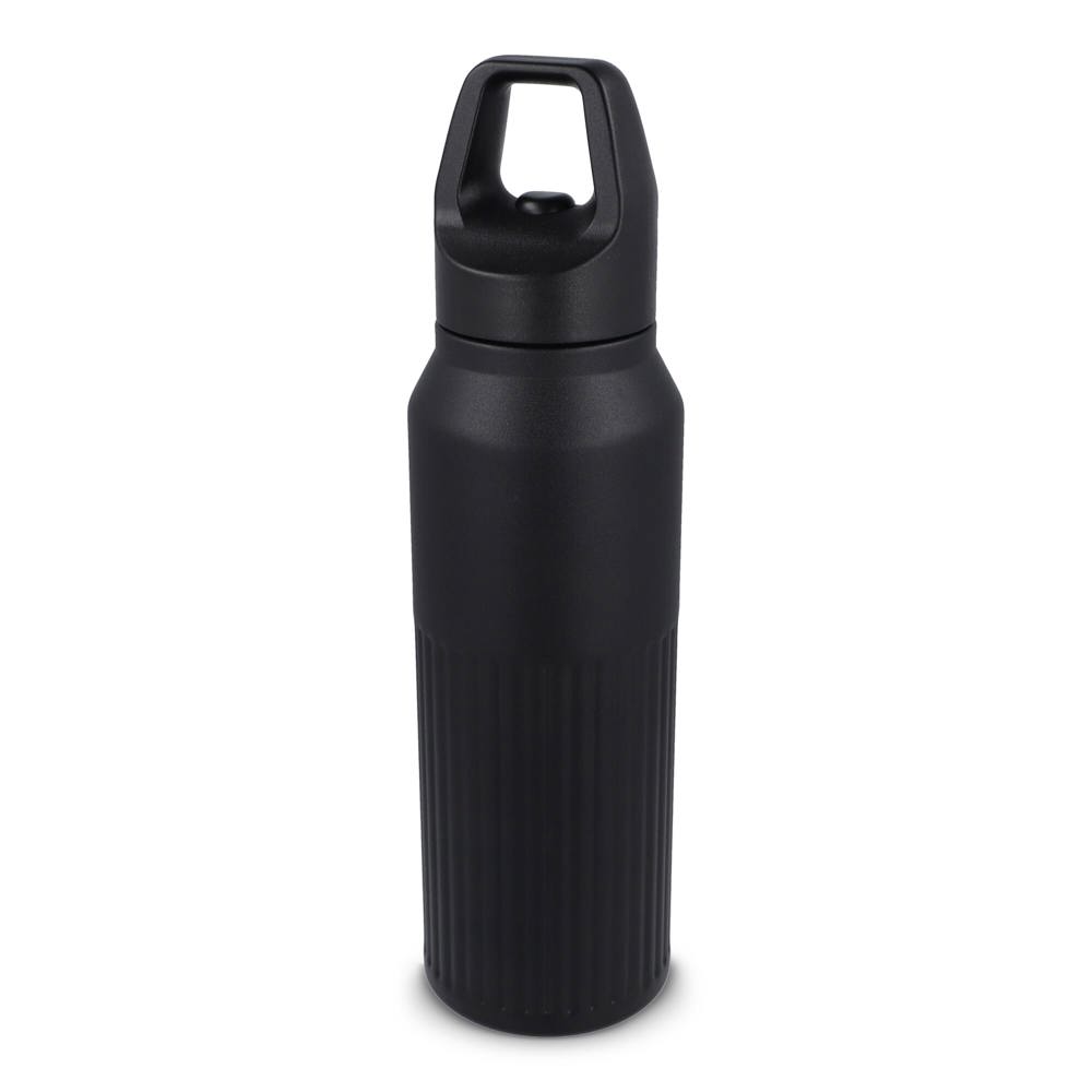 Thermofles met Easy-Click dop - met logo of onbedrukt bestellen - Zwart