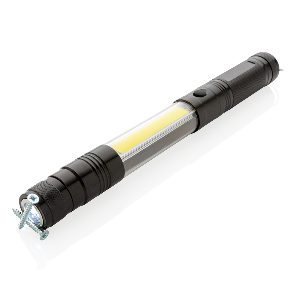 Uitschuifbare zaklamp met COB