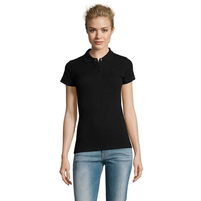 PERFECT WOMEN - PERFECT dames polo 180g - kopen of bedrukken - Zwart