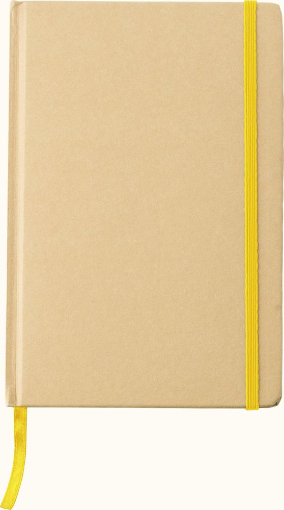 Gerecycled papieren notitieboek (A5) Gianni - kopen of bedrukken - geel