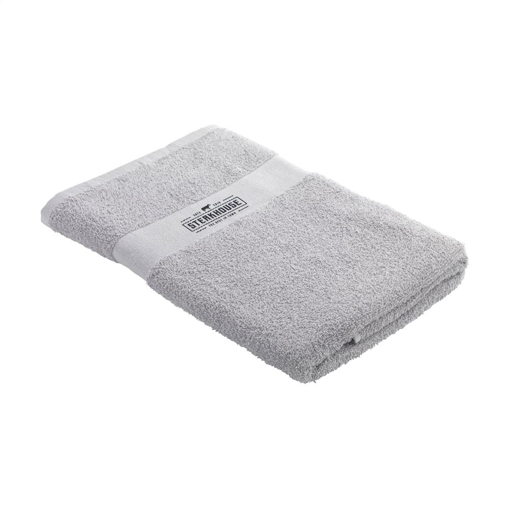 Wooosh Bath Towel GRS Recycle Cotton Mix 140 x 70 cm - voor bedrijven en relatiegeschenken - lichtgrijs