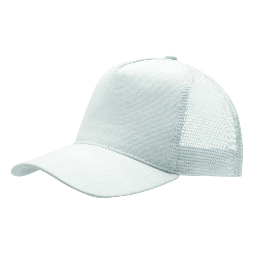 FASTBALL - Cap met 5 panelen - met logo of onbedrukt bestellen - wit