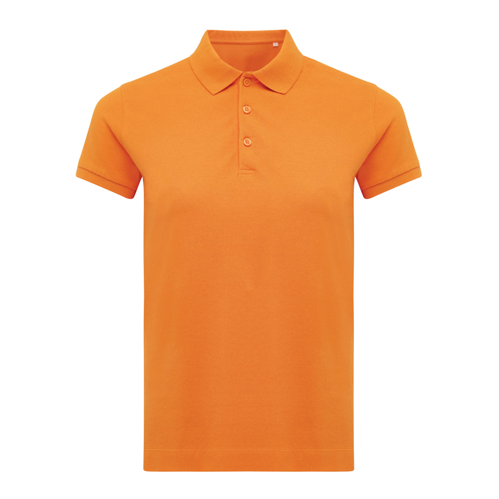 IQONIQ Yosemite dames recycled katoen pique polo - voor bedrijven en relatiegeschenken - oranje (± PMS 16-1255 TCX)