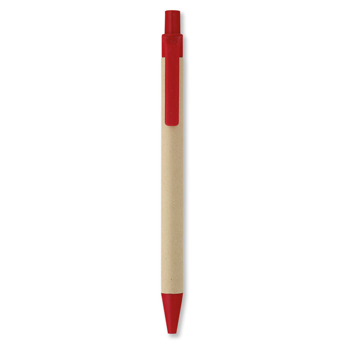 CARTOON - Balpen van papier/maïs - bedrukt of onbedrukt verkrijgbaar - rood