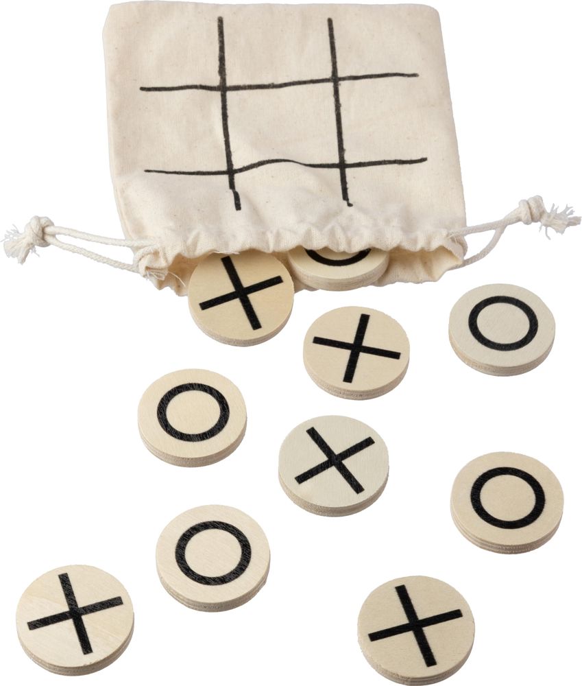 Natuurlijk houten tic-tac-toe spel Waltraud