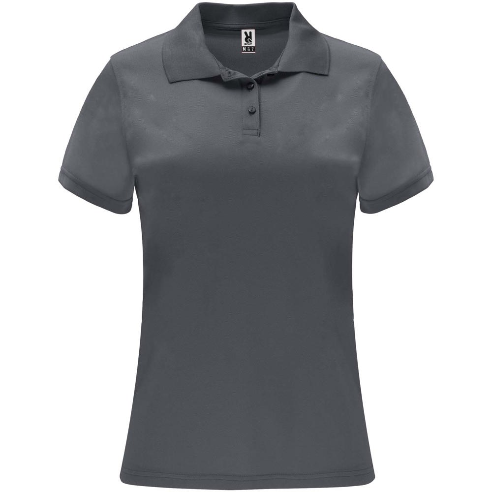 Monzha sportpolo met korte mouwen voor dames - met logo of onbedrukt bestellen - Lood