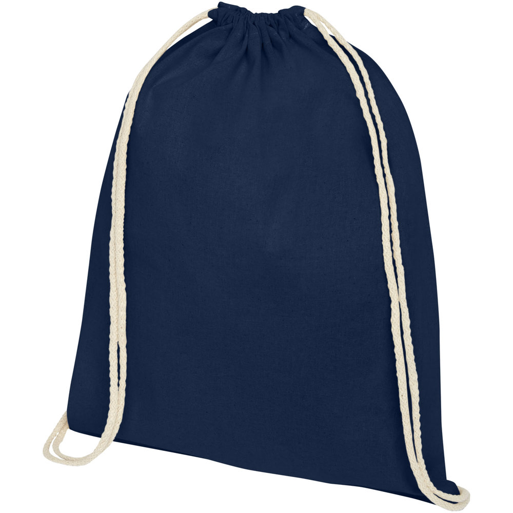 Oregon premium 100 g/m² katoenen rugzak 5L - voor bedrijven en relatiegeschenken - Marineblauw