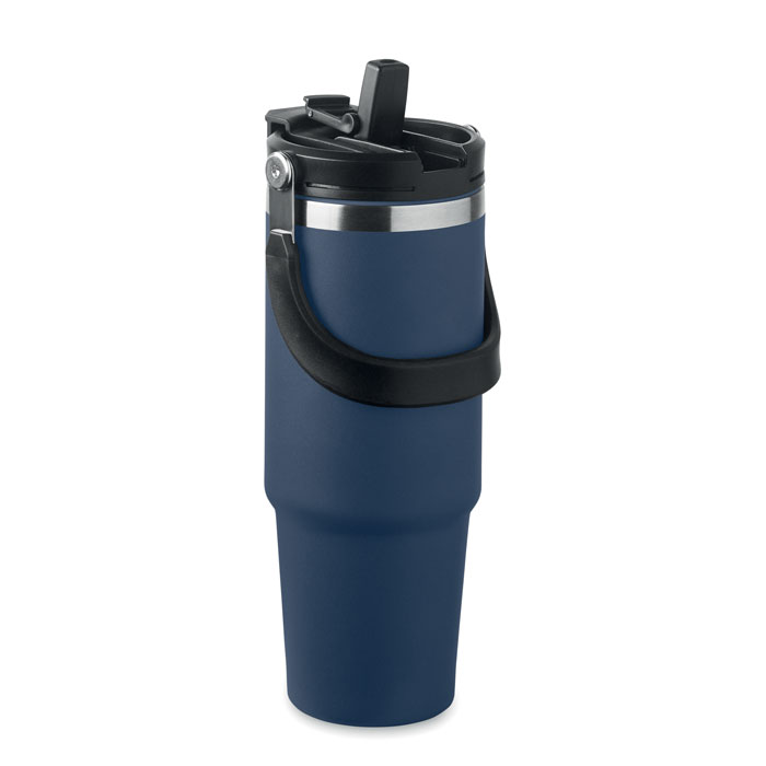SUMA HAND - Dubbelwandige beker 850ml - voor bedrijven en relatiegeschenken - Marineblauw