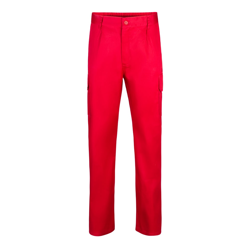 VL MABON. Multi-pocket keperstof broek (200g/m²), van katoen (35%) en polyester (65%) - met logo of onbedrukt - Rood