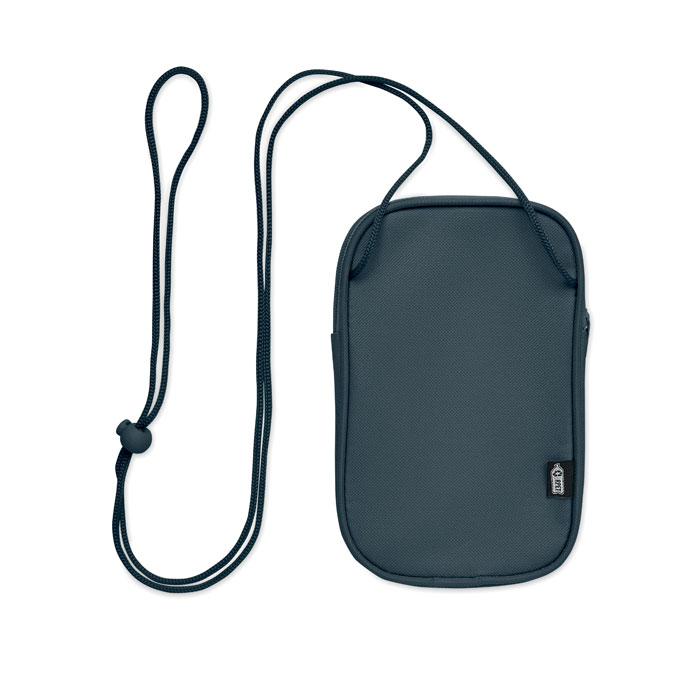 KOROVIN POUCH - Crossbody reistas RPET - voor bedrijven en relatiegeschenken - blauw