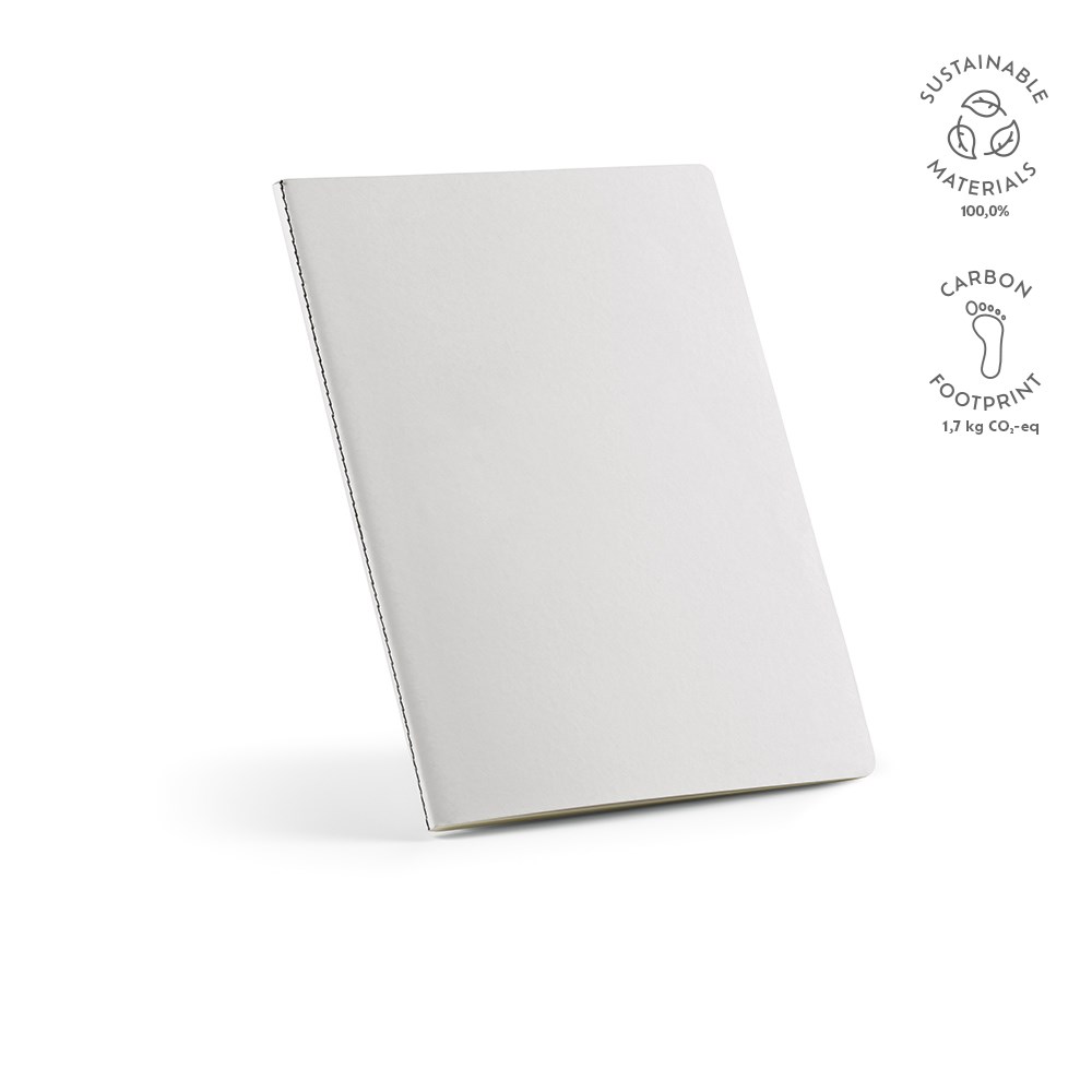 Bronte A4 notitieboek gerecycled papier 70 gsm - met logo of onbedrukt bestellen - Wit