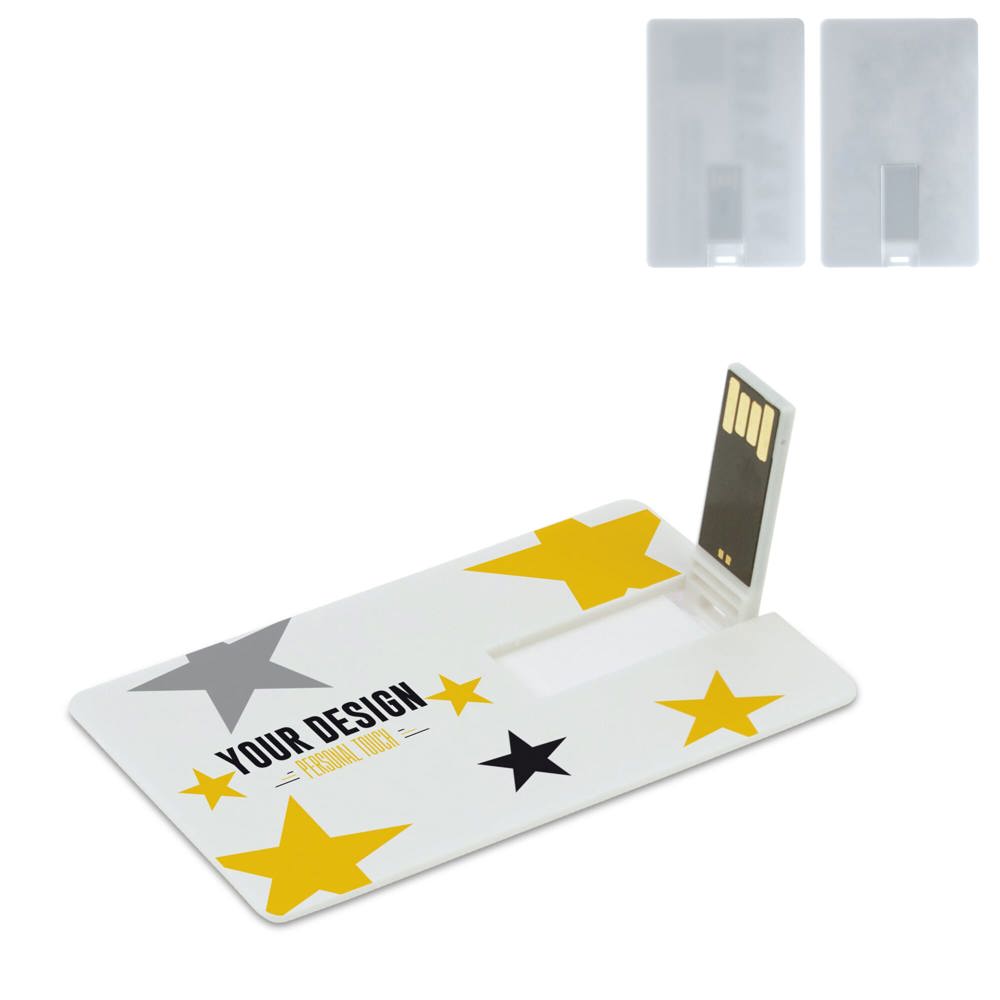 USB stick 2.0 card 16GB - bedrukt of onbedrukt verkrijgbaar