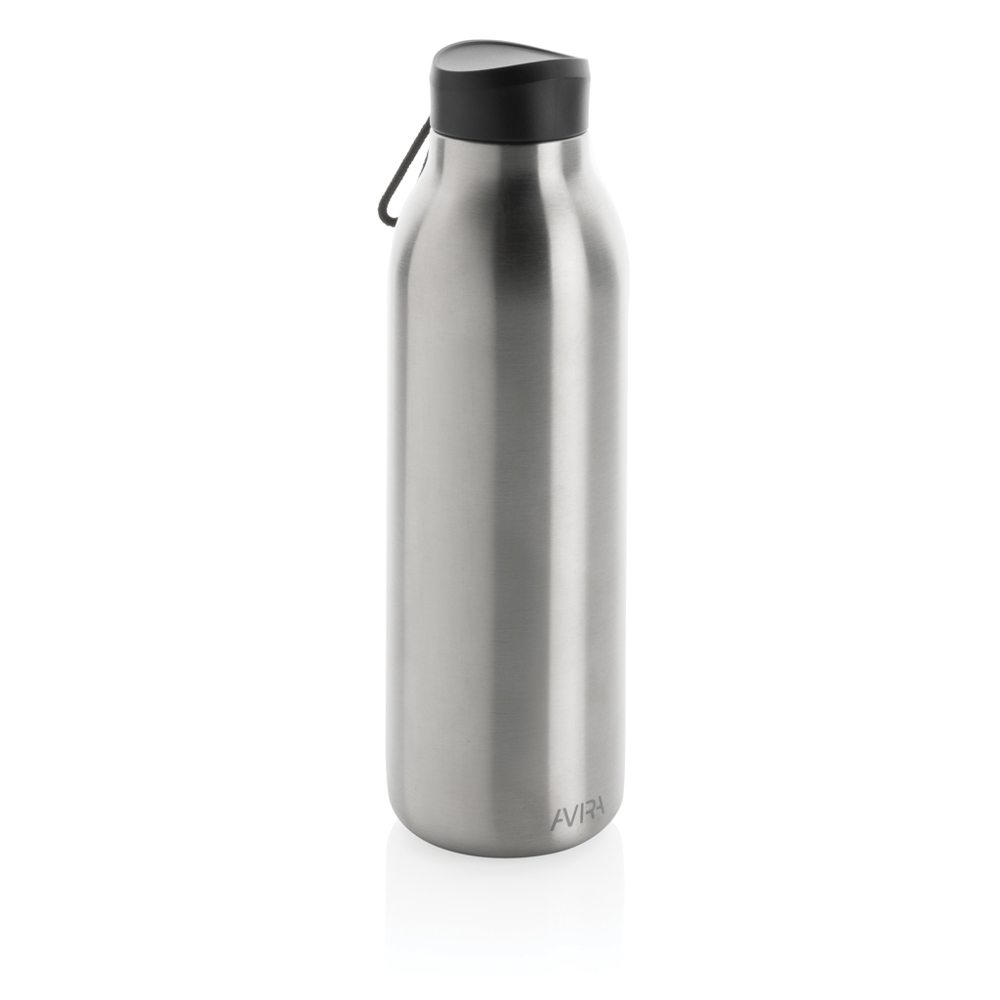 Avira Avior RCS gerecycled roestvrijstalen fles 500 ML - met logo of onbedrukt bestellen - zilver (± PMS 428)