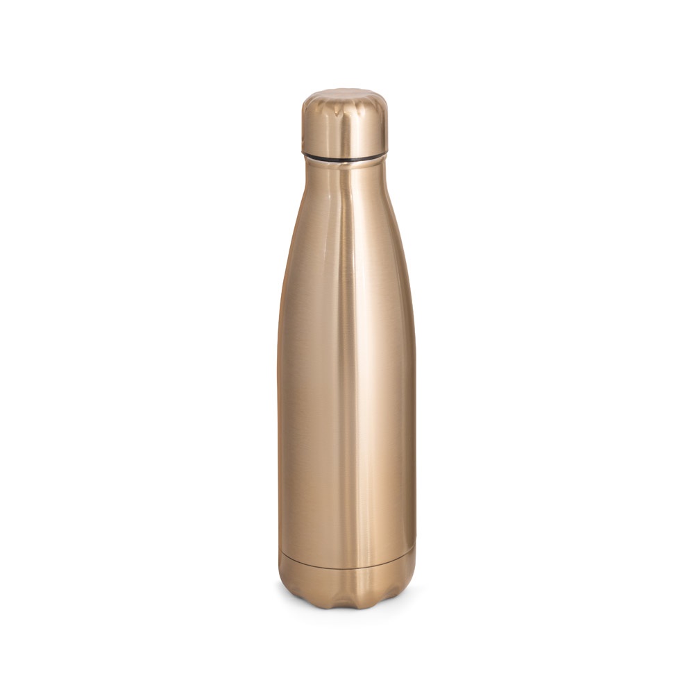 SHOW METALLIC. Roestvrijstalen fles met matte metallic afwerking 510 ml - met logo of onbedrukt bestellen - Goud satijn