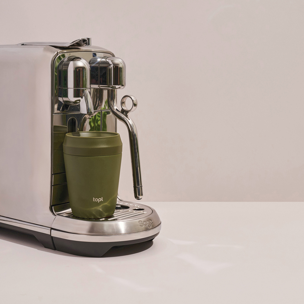 Topl Recycled Staal To Go beker gepatenteerd 360 Lid 235ml