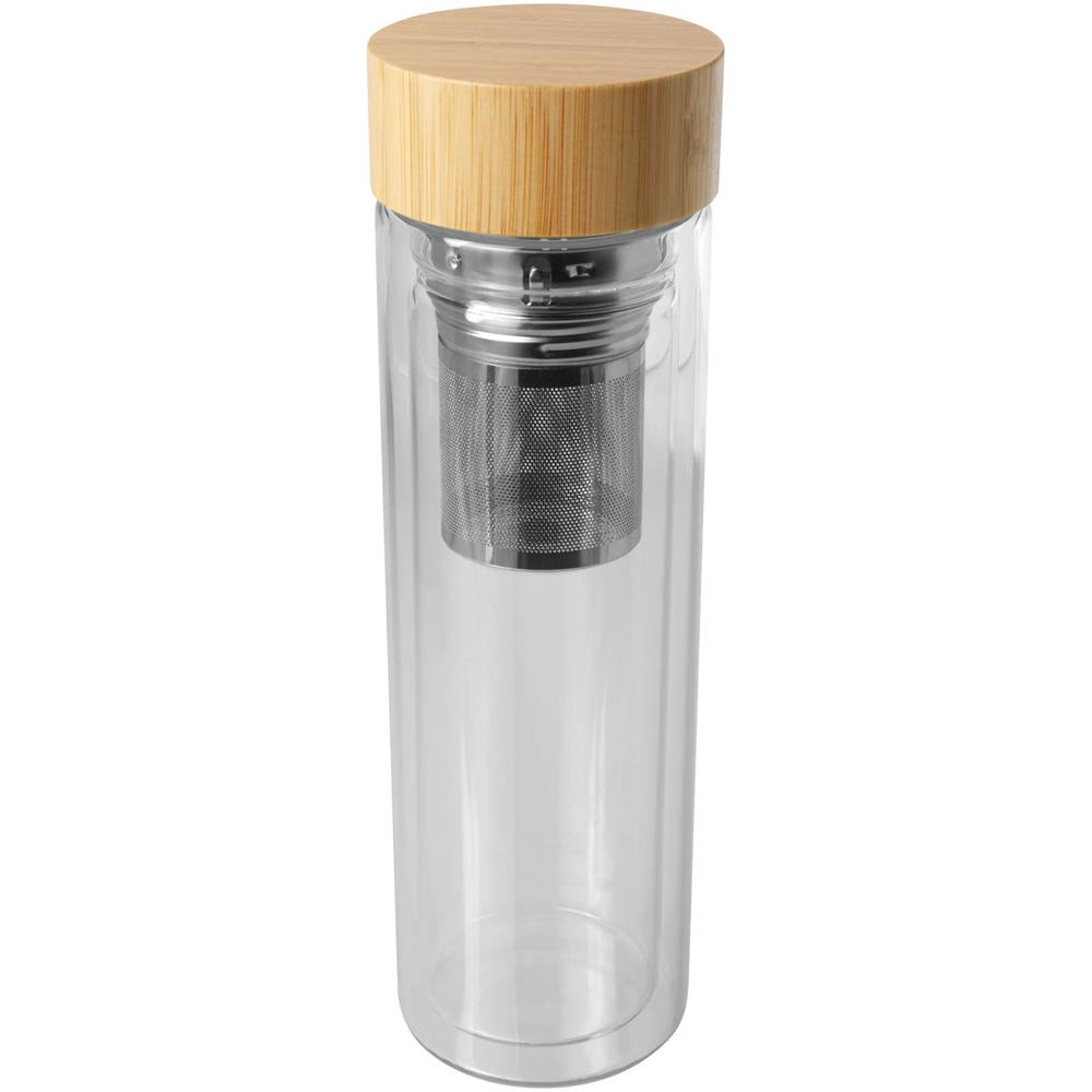 Bailey 400 ml infuusfles van borsilicaatglas met bamboe deksel - kopen of bedrukken