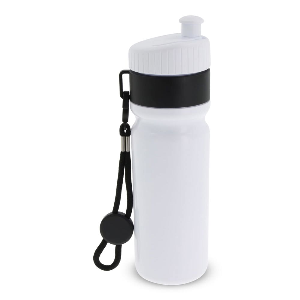 Sportbidon met rand en koord 750ml