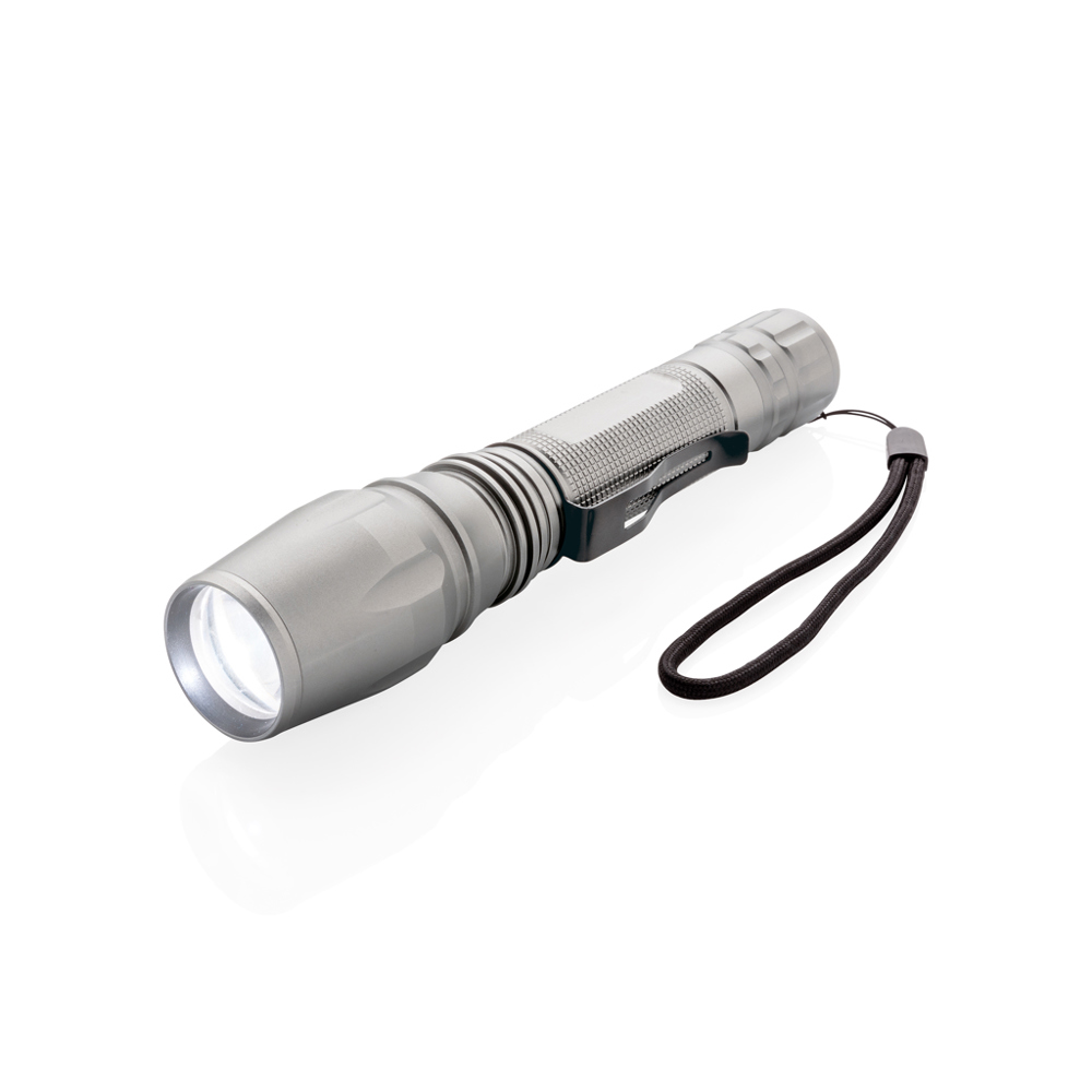 10W CREE zaklamp - bedrukt of onbedrukt verkrijgbaar - grijs, zwart (± PMS 402/ ± PMS Black)