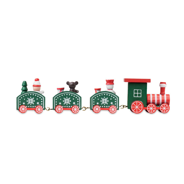 JUNA - Houten decoratie kersttrein