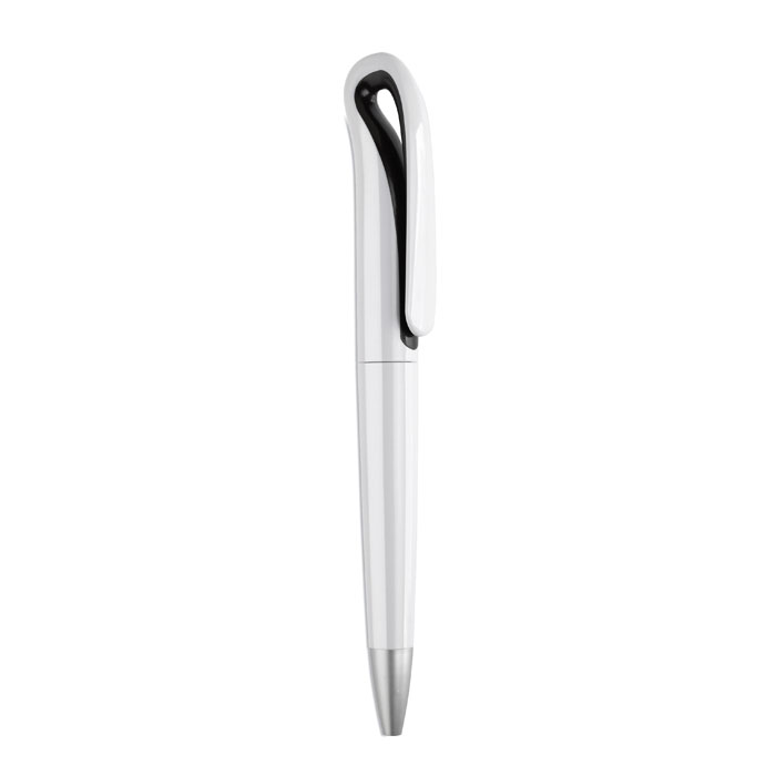 WHITESWAN - ABS pen, draaimechanisme - bedrukt of onbedrukt verkrijgbaar