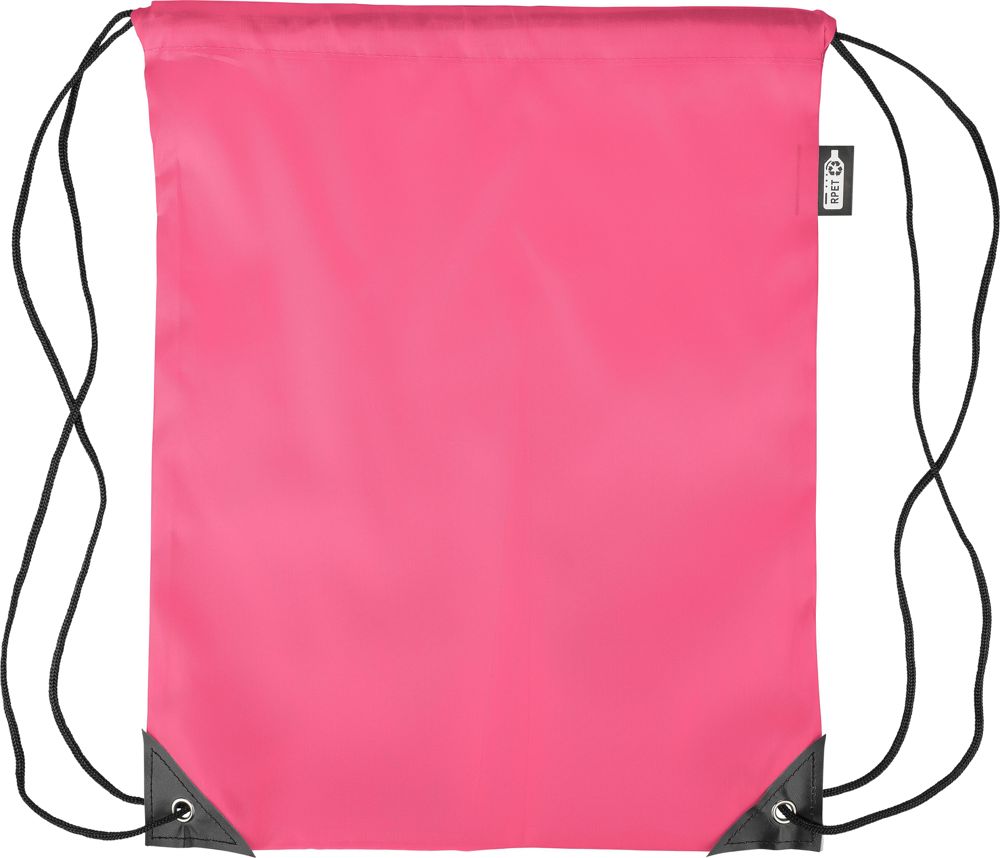 Gerecyclede rPET polyester (210D) trekkoord rugtas Enrique - kopen of bedrukken - roze