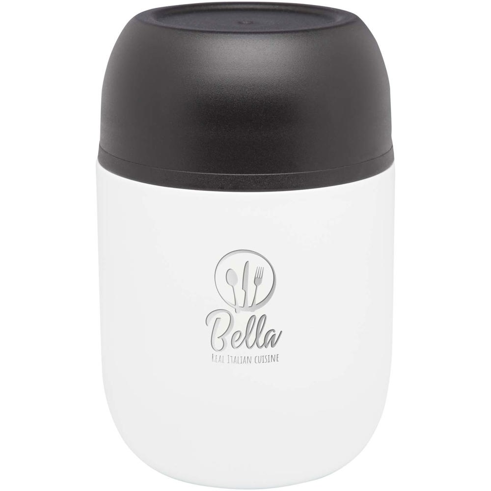 Supo 480 ml dubbelwandige lunchpot van gerecycled roestvrij staal met opvouwbare lepel