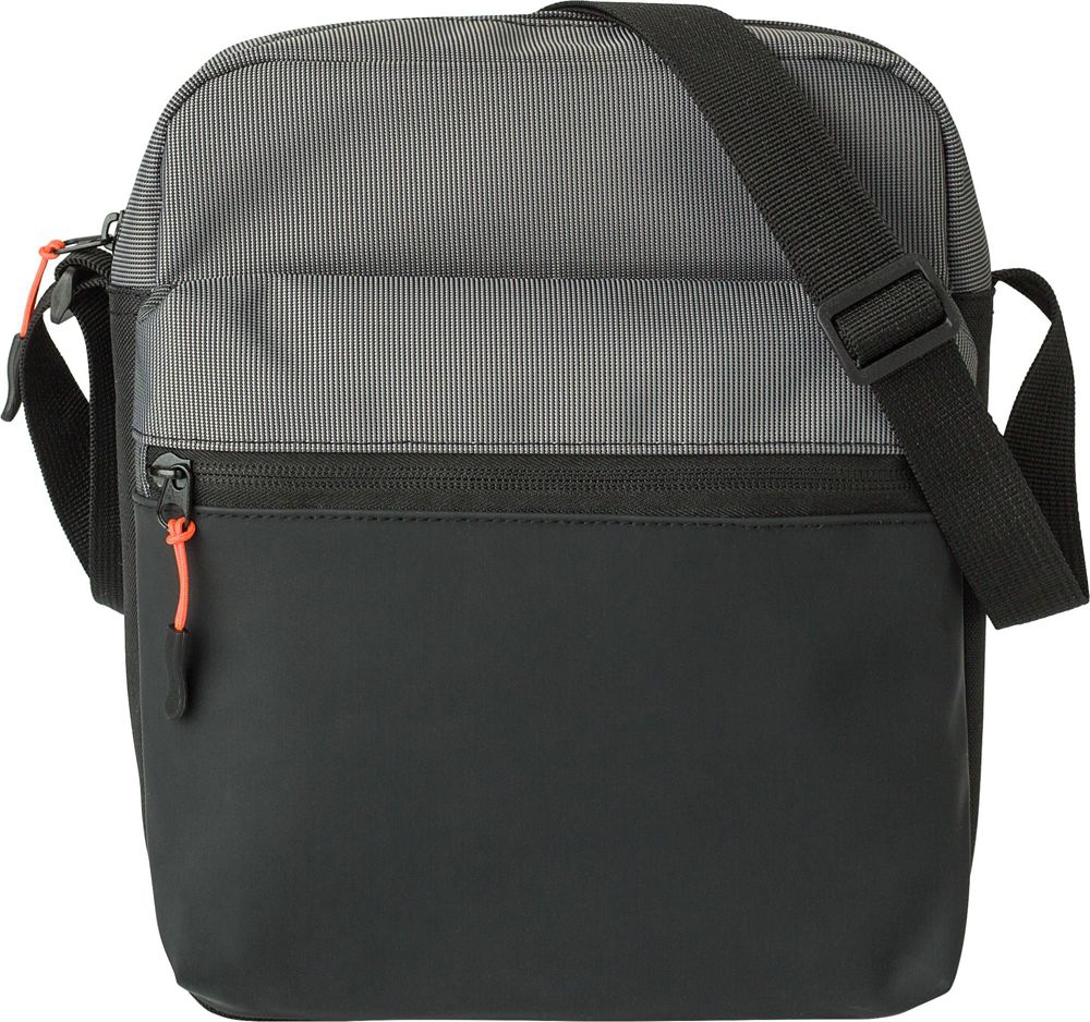 500D Two Tone schoudertas Tom - voor bedrijven en relatiegeschenken - Grijs