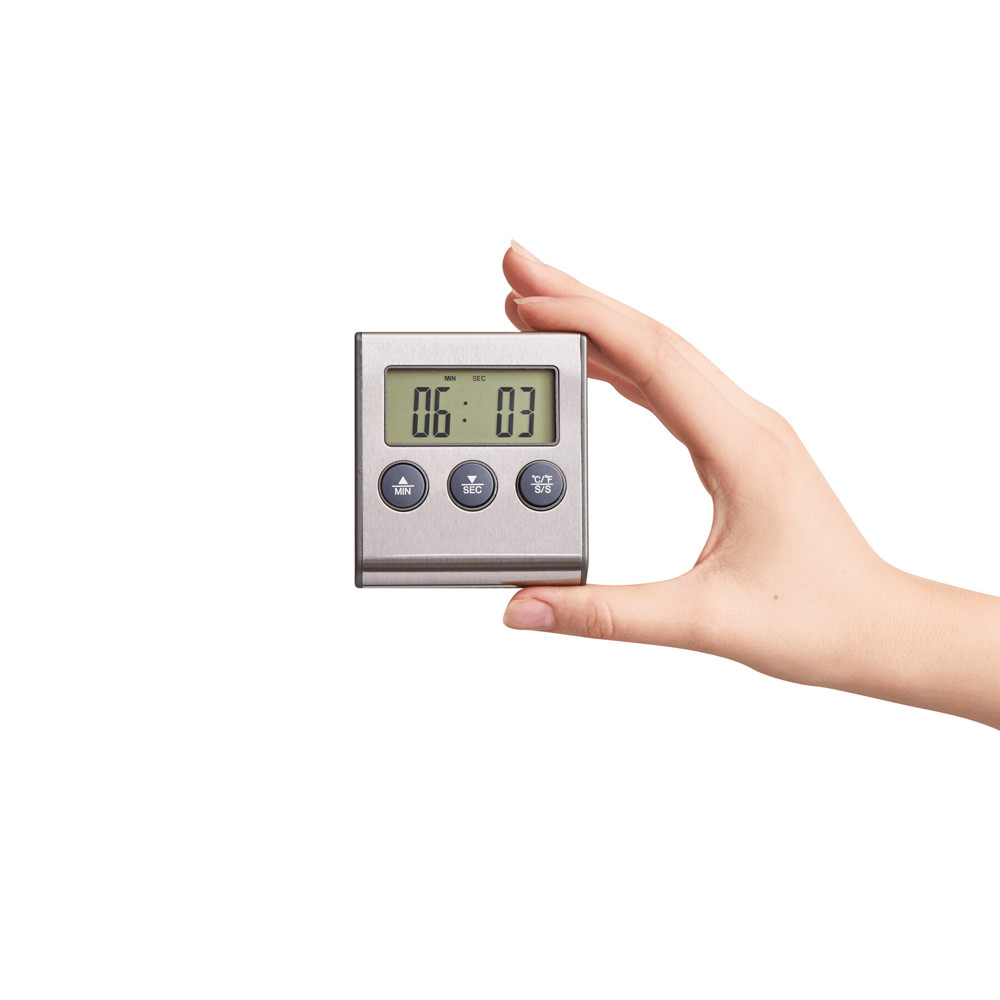 GOURMET - Kookthermometer van RVS met LCD display - met logo of onbedrukt bestellen