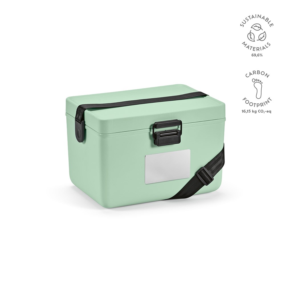 Bangkok 12L Koeler Gerecycled PP - voor bedrijven en relatiegeschenken - Pastel groen