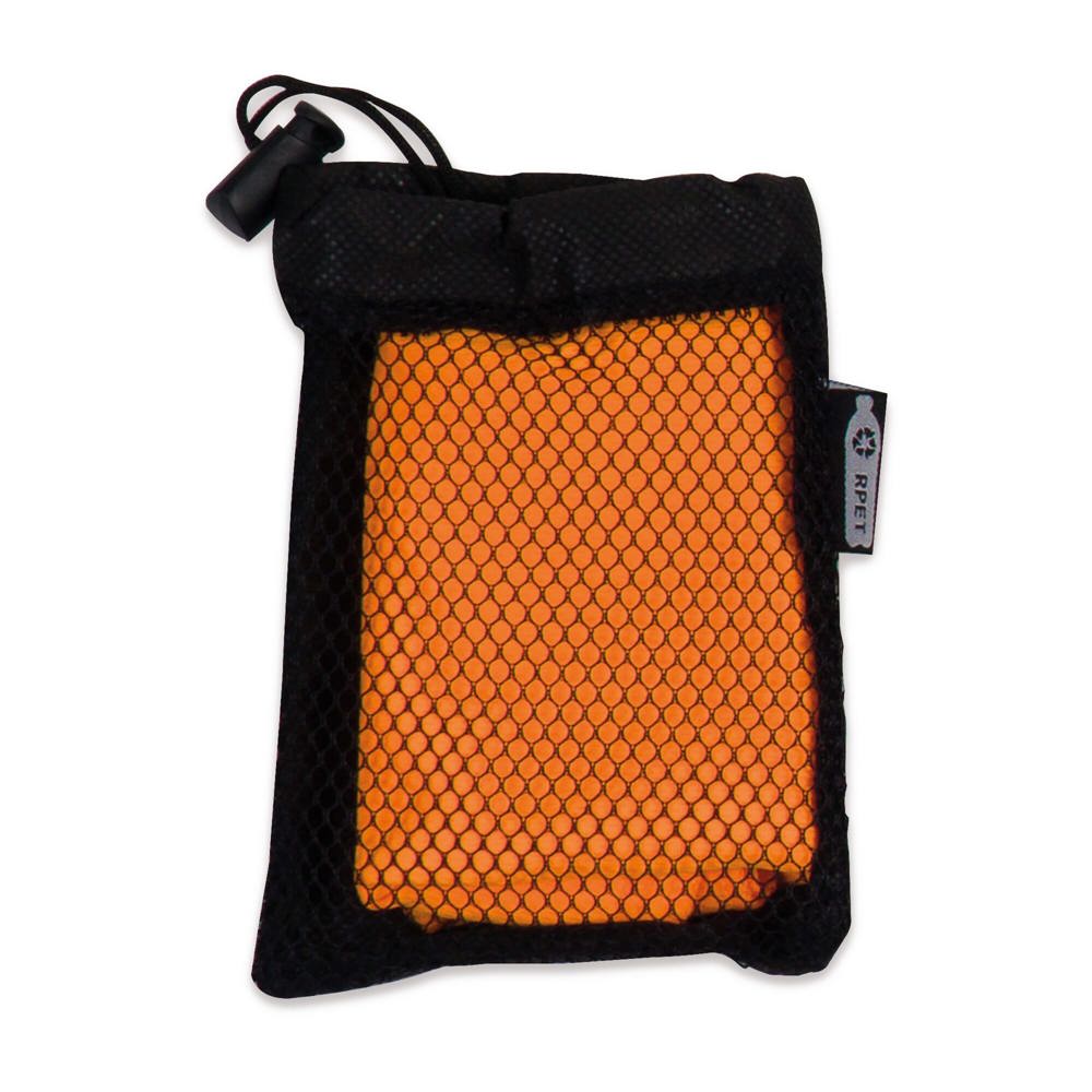 R-PET cooling towel 30x80cm - met logo of onbedrukt bestellen - Zwart / Oranje