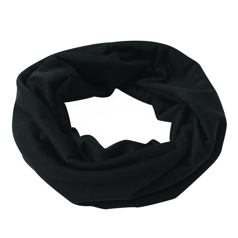 TRENDY - Elastische bandana - met logo of onbedrukt bestellen - zwart