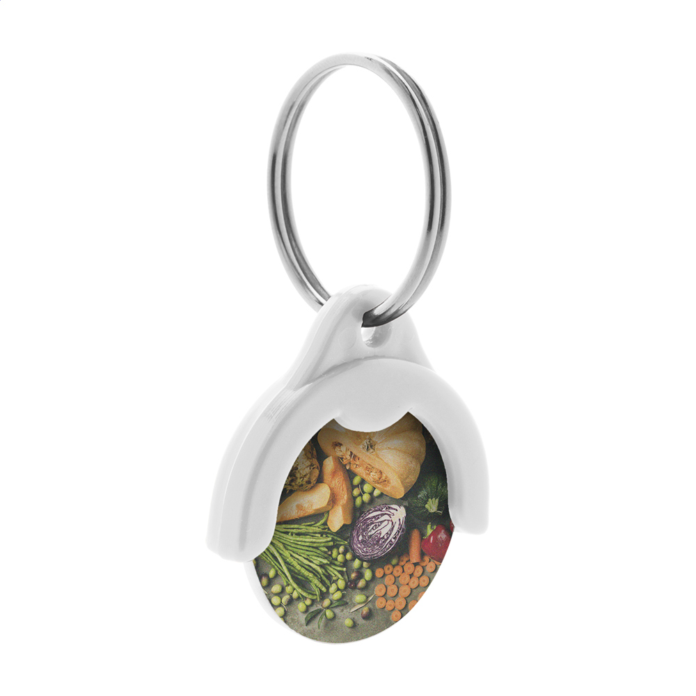 Token - winkelwagenmuntje sleutelhanger - voor bedrijven en relatiegeschenken