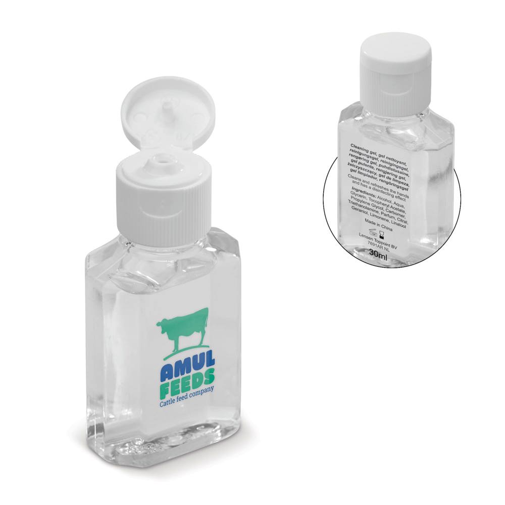 Reinigende handgel 30ml - met logo of onbedrukt bestellen