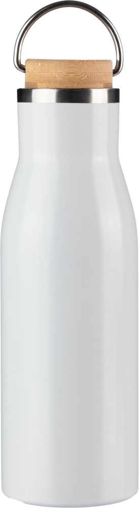 Gerecycled roestvrijstalen fles Aline - met logo of onbedrukt bestellen - Wit